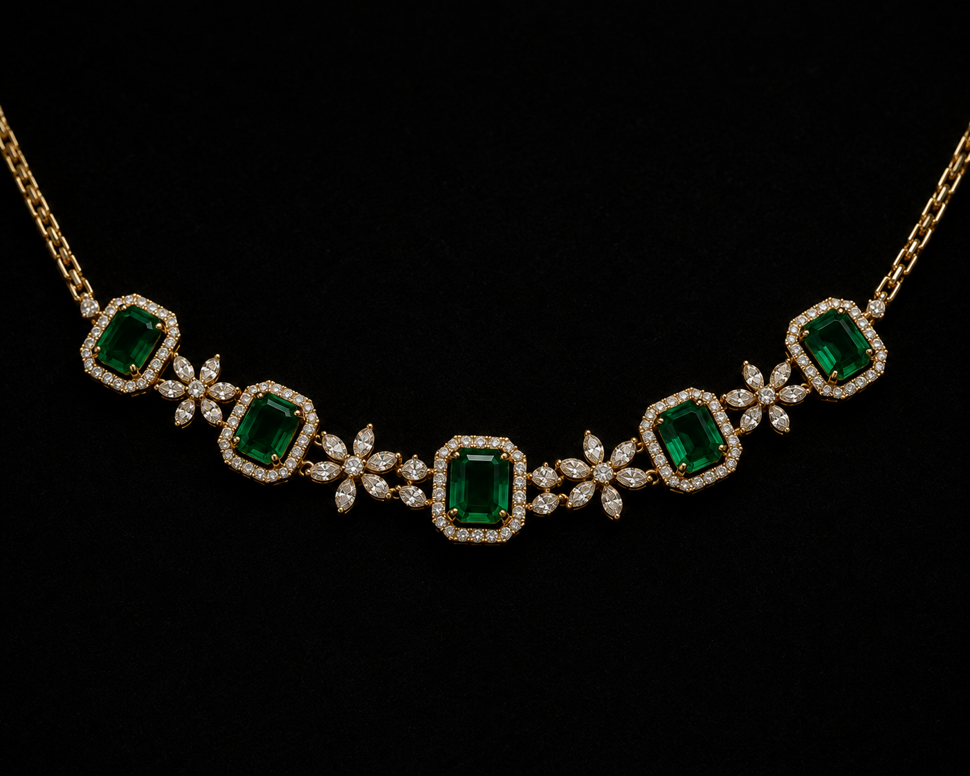 Naqsh-e-Zamarrud — the finished emerald necklace